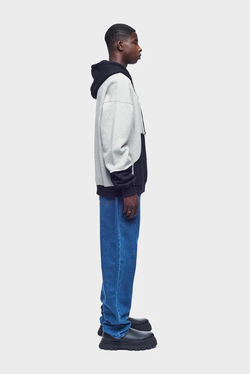 Чоловіче сіре худі OVERSIZED RAW EDGES H 3
