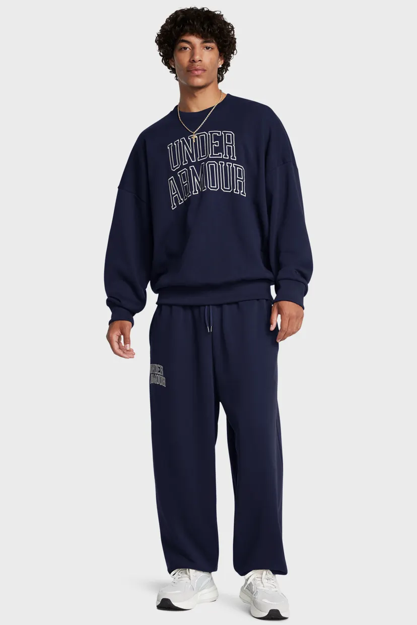 Мужские темно-синие спортивные брюки UA Icon HWT Terry OS Pant