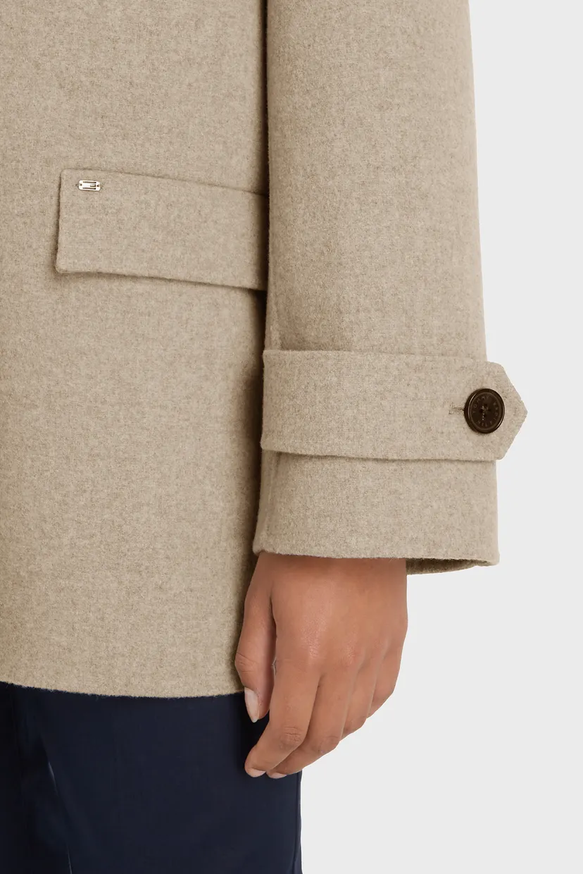 Женское бежевое шерстяное пальто MD DF WOOL BLEND LONG JACKET 3