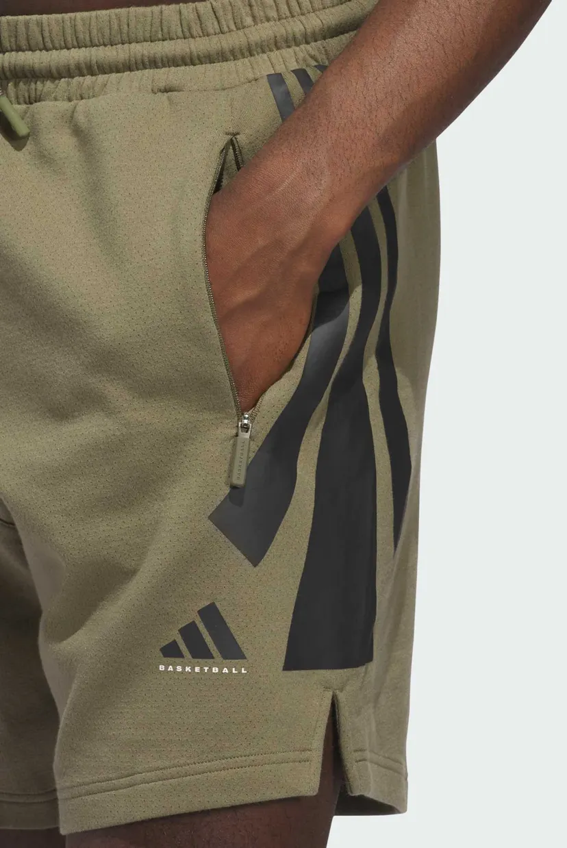 Оливкові шорти adidas Basketball Spacer (унісекс) 4
