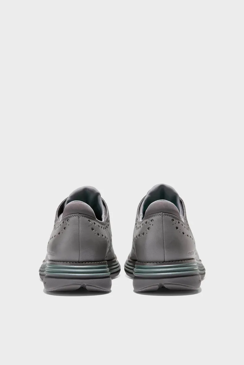 Чоловічі сірі шкіряні броги ØriginalGrand Ultra Waterproof Wingtip Oxford 5