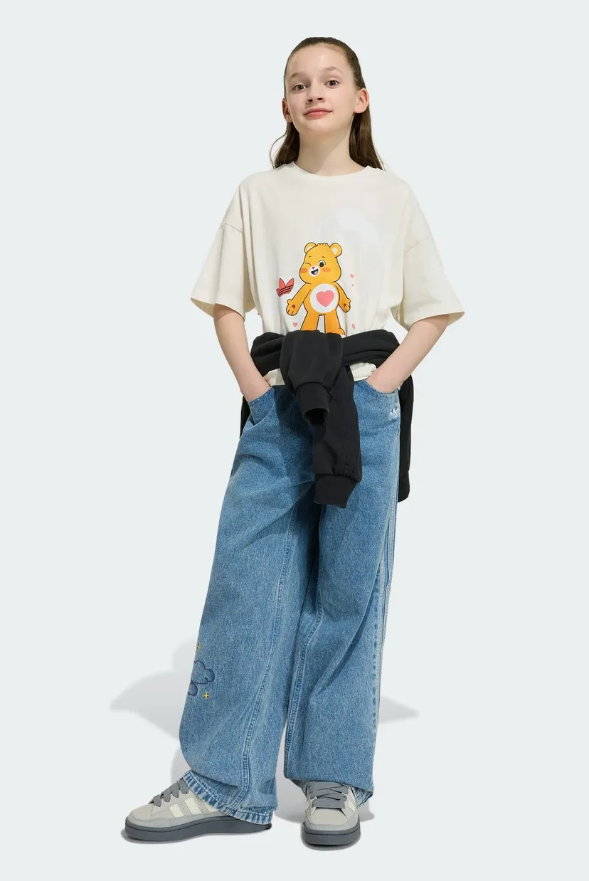 Детская белая футболка ADIDAS CARE BEARS SLIM 3 STRIPES 3