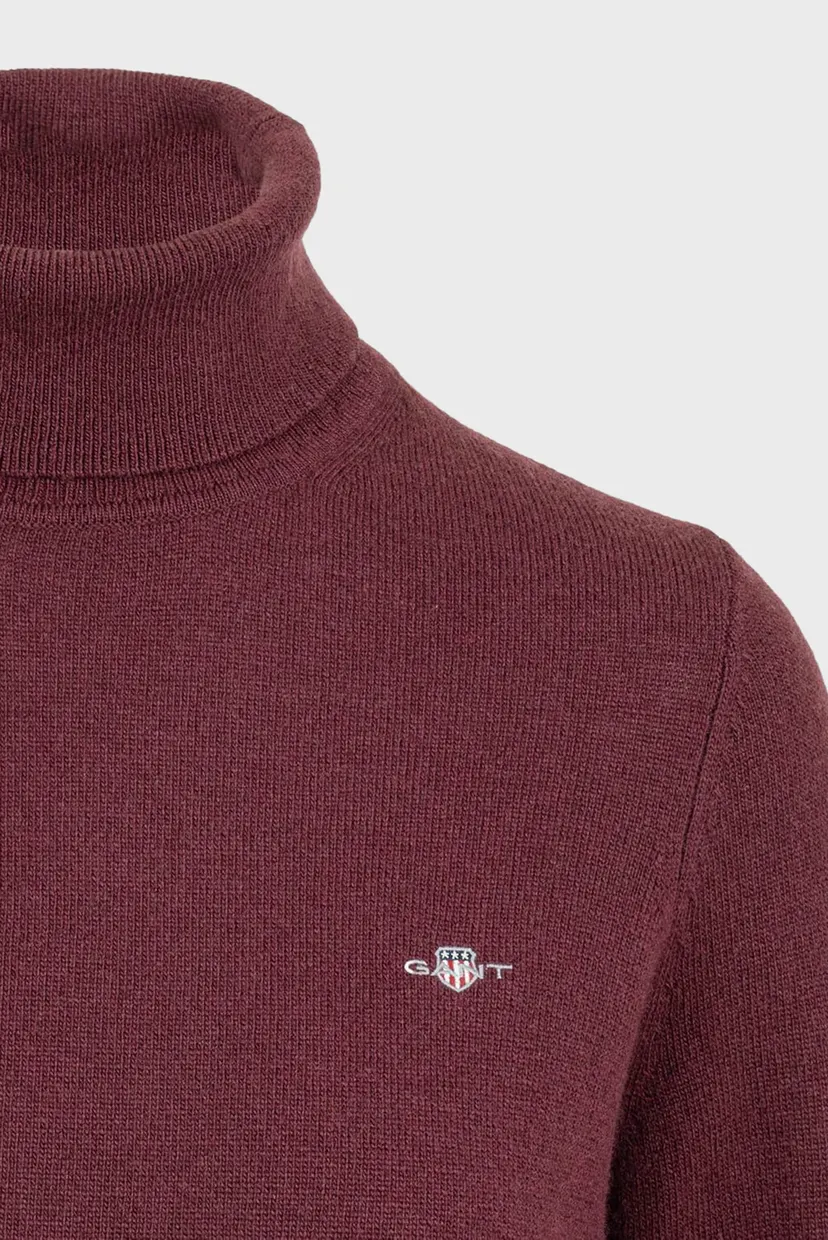 Жіночий бордовий вовняний гольф ROLLNECK 3
