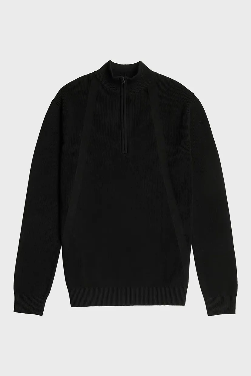 Чоловіча чорна кофта Structure half zip knit 6