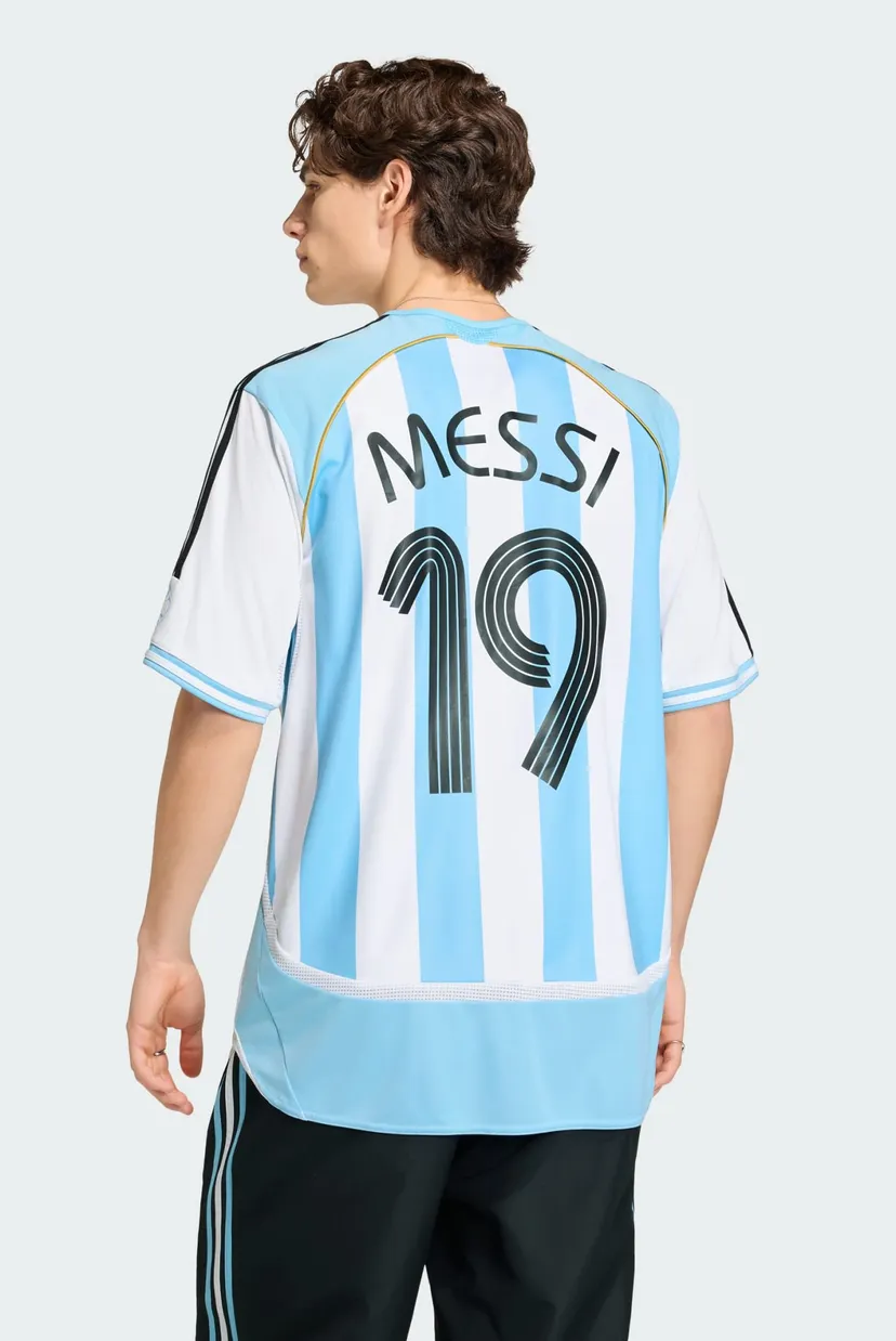 Чоловіча біла футболка у смужку Argentina 2006 Messi 3
