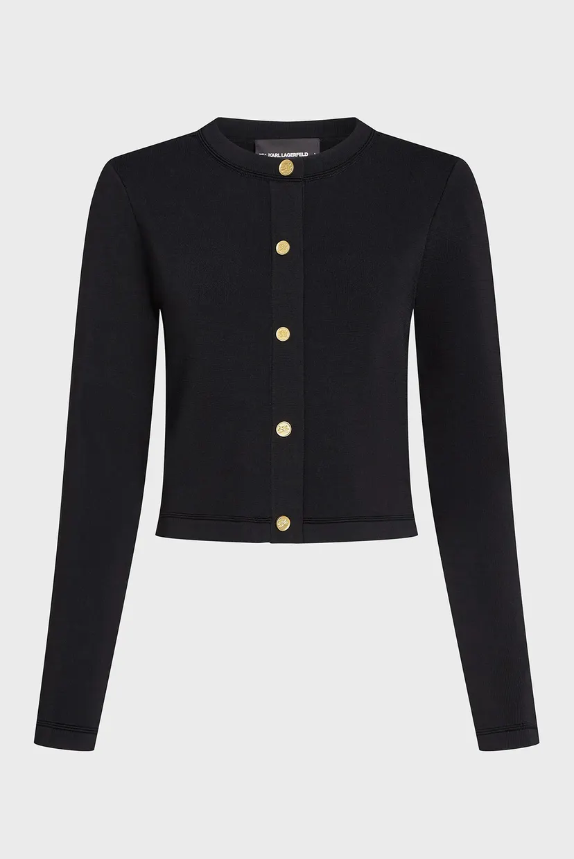 Женский черный кардиган BUTTON CARDIGAN 5
