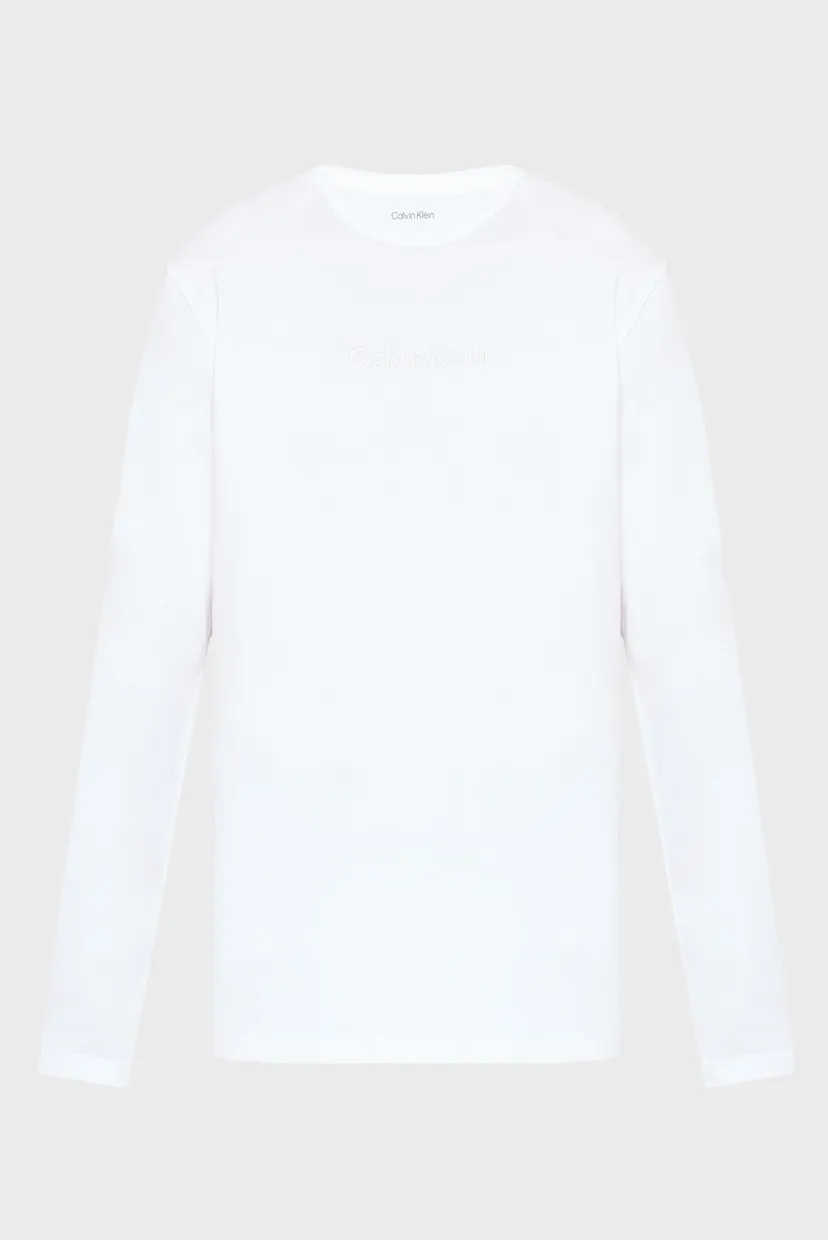 Мужской белый лонгслив CREW NECK 6