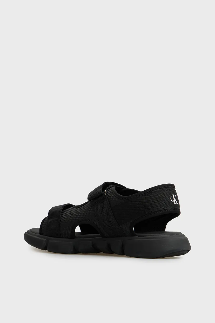 Детские черные сандалии VELCRO 5