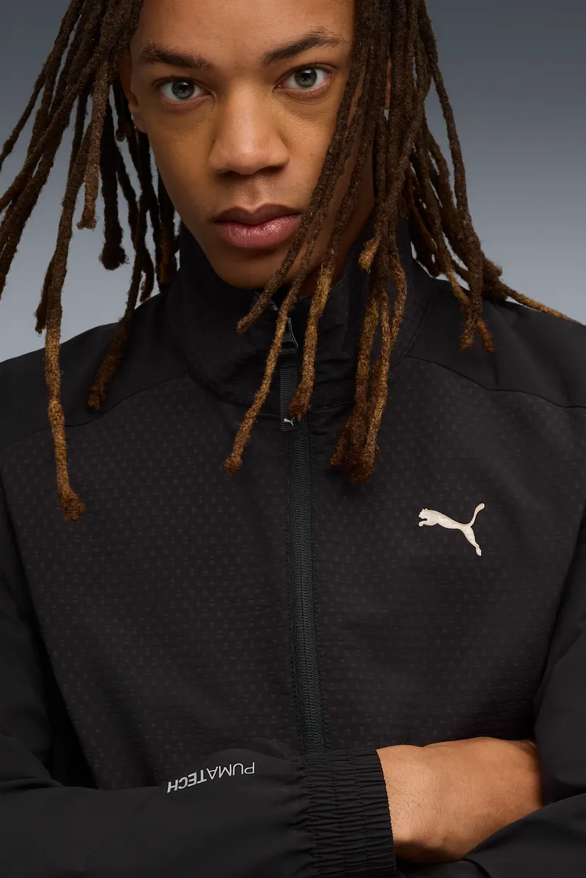 Мужская черная спортивная кофта PUMATECH Relaxed Half-Zip Crew Sweat 5