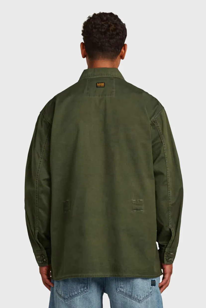 Мужская оливковая двусторонняя рубашка Reversible 3