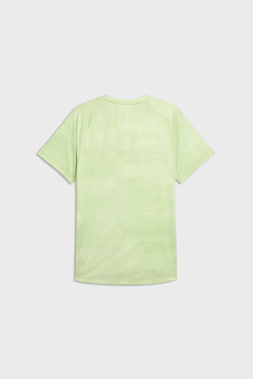 Чоловіча салатова футболка з візерунком Run Velocity Printed Tee Men 5