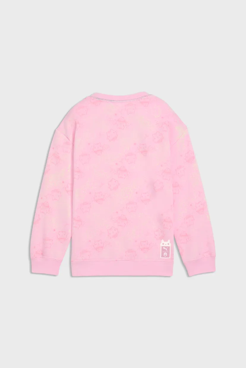 Дитячий рожевий світшот з візерунком PUMA x GABBY'S DOLLHOUSE Relaxed Printed Sweatshirt Kids 5