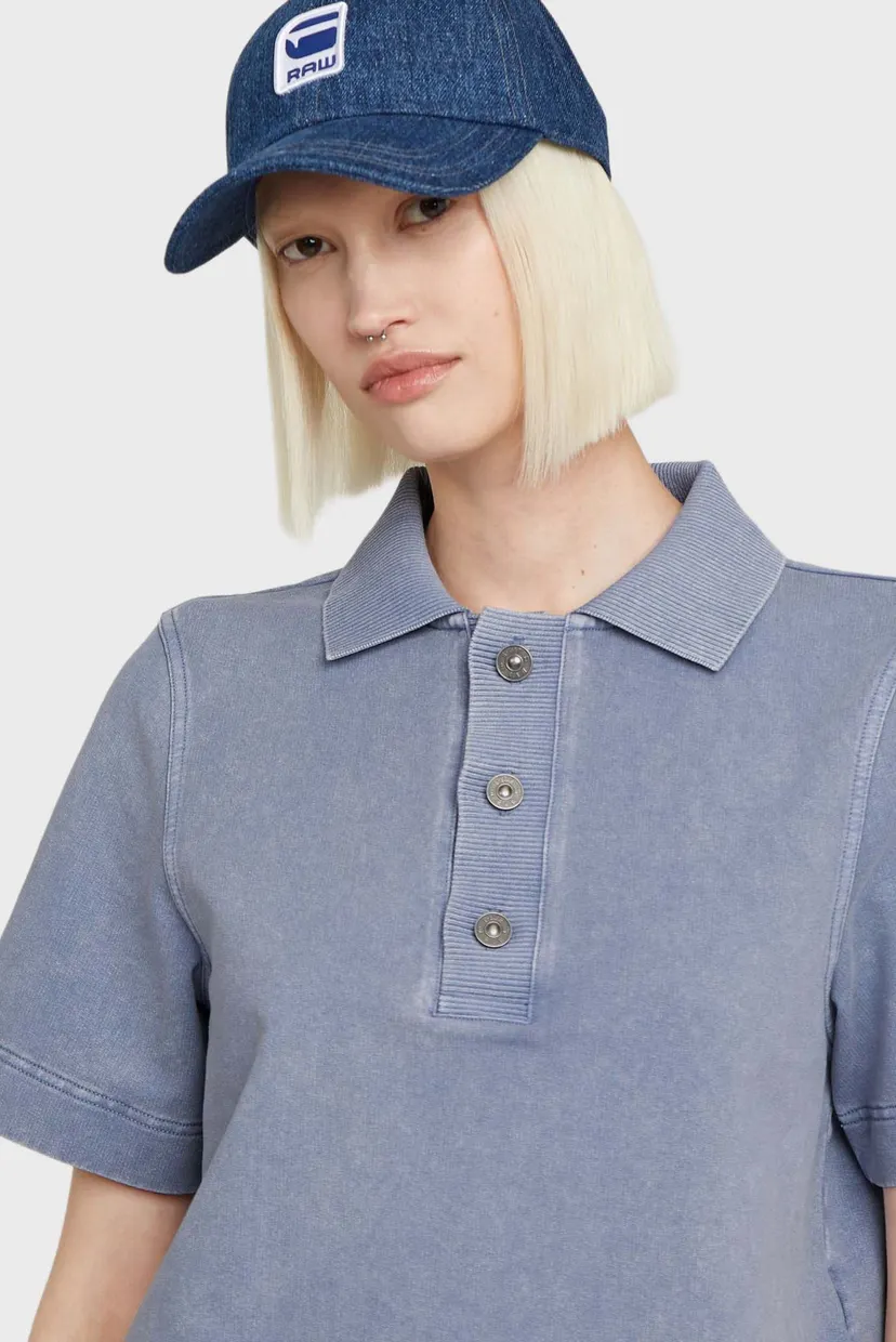 Жіноче блакитне поло Overdyed 4