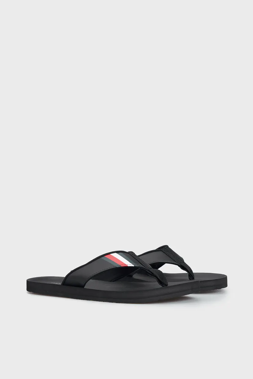 Чоловічі чорні в'єтнамки COMFORTABLE PADDED BEACH SANDAL 3