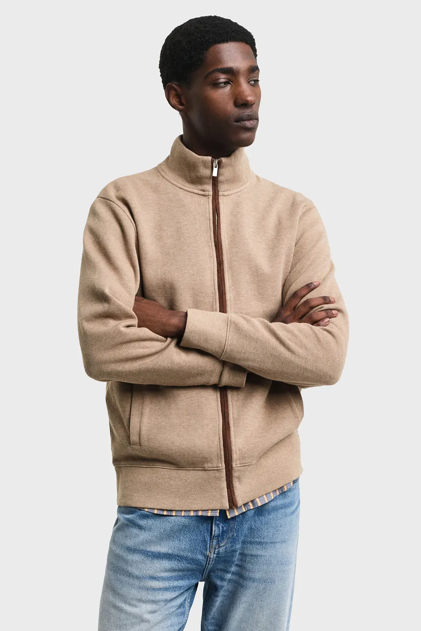 Чоловіча бежева спортивна кофта SACKER RIB FULL ZIP 5
