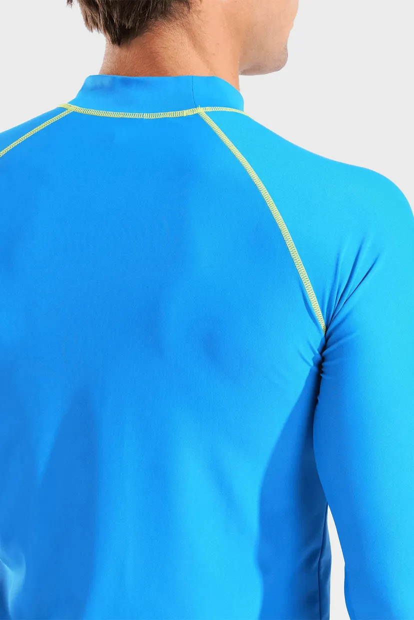 Мужской голубой лонгслив RASH VEST L/S GRAPHIC 5