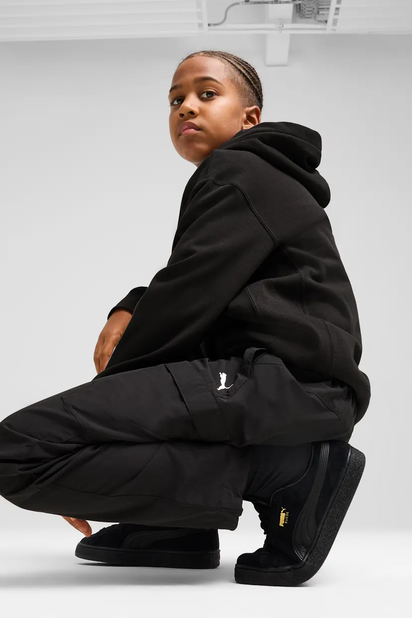 Дитячі чорні спортивні штани WARDROBE ESS Relaxed Woven Cargo Pants Youth 3