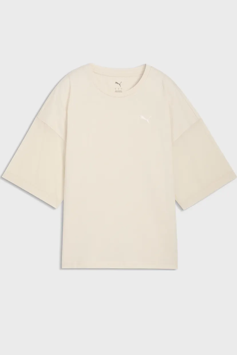 Женская бежевая футболка HER Oversized Tee Women 4