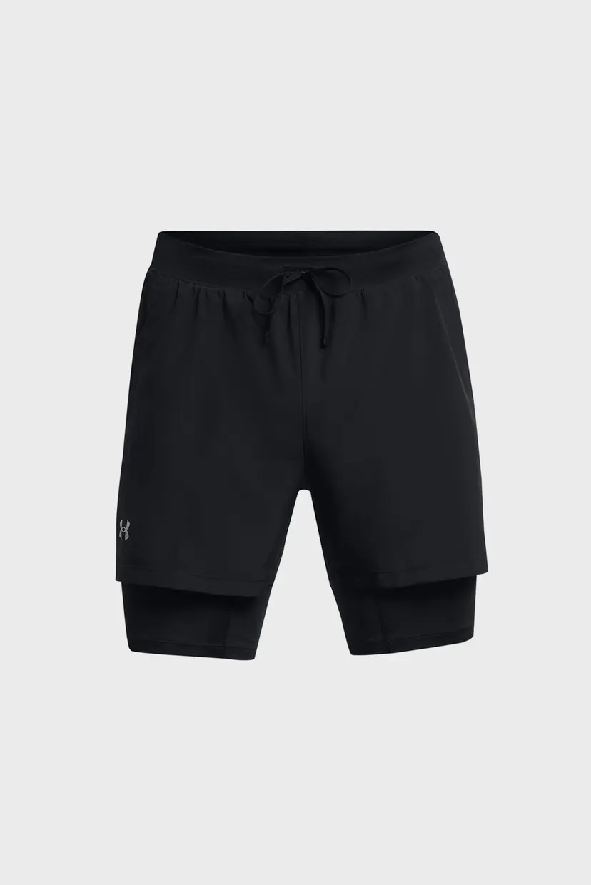 Чоловічі чорні шорти UA LAUNCH 5'' 2-IN-1 SHORT 6