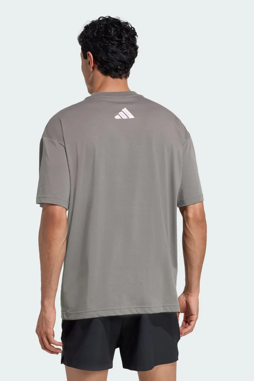 Мужская серая футболка CLIMACOOL POWER TRAINING GRAPHIC 3