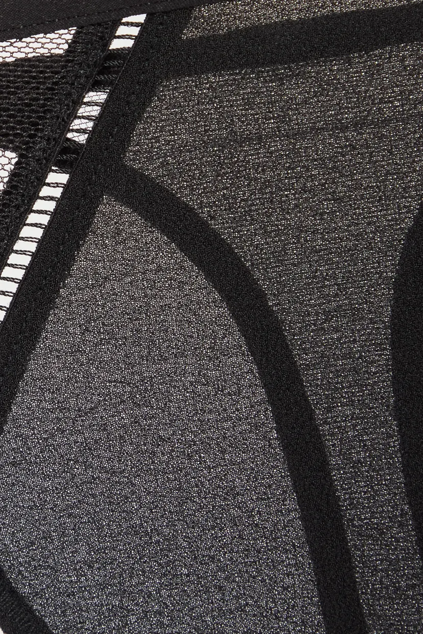Женские черные трусики THONG 6