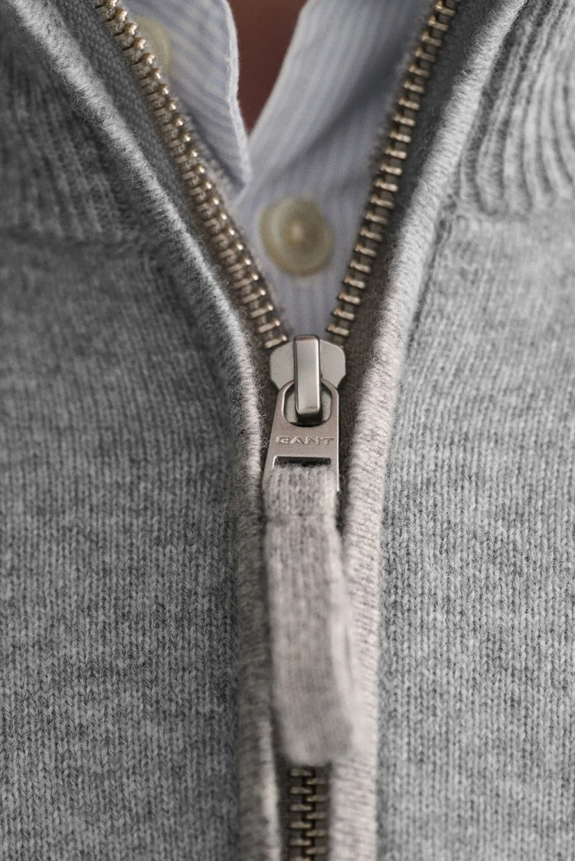Мужская серая шерстяная кофта SUPERFINE LAMBSWOOL HALF ZIP 5