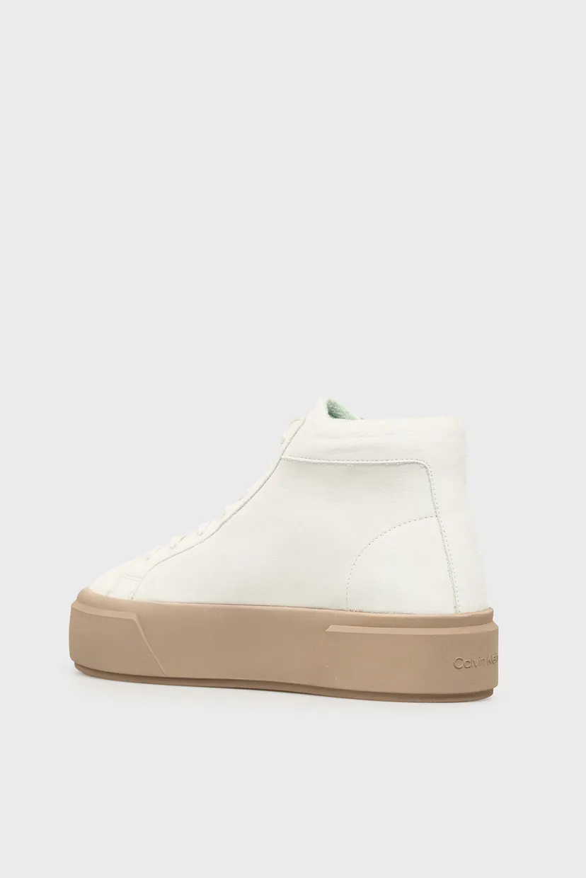 Женские белые замшевые хайтопы FLATFORM 5