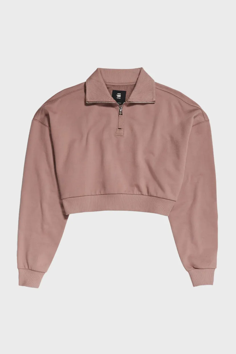 Женская розовая спортивная кофта Cropped zip loose sw 4