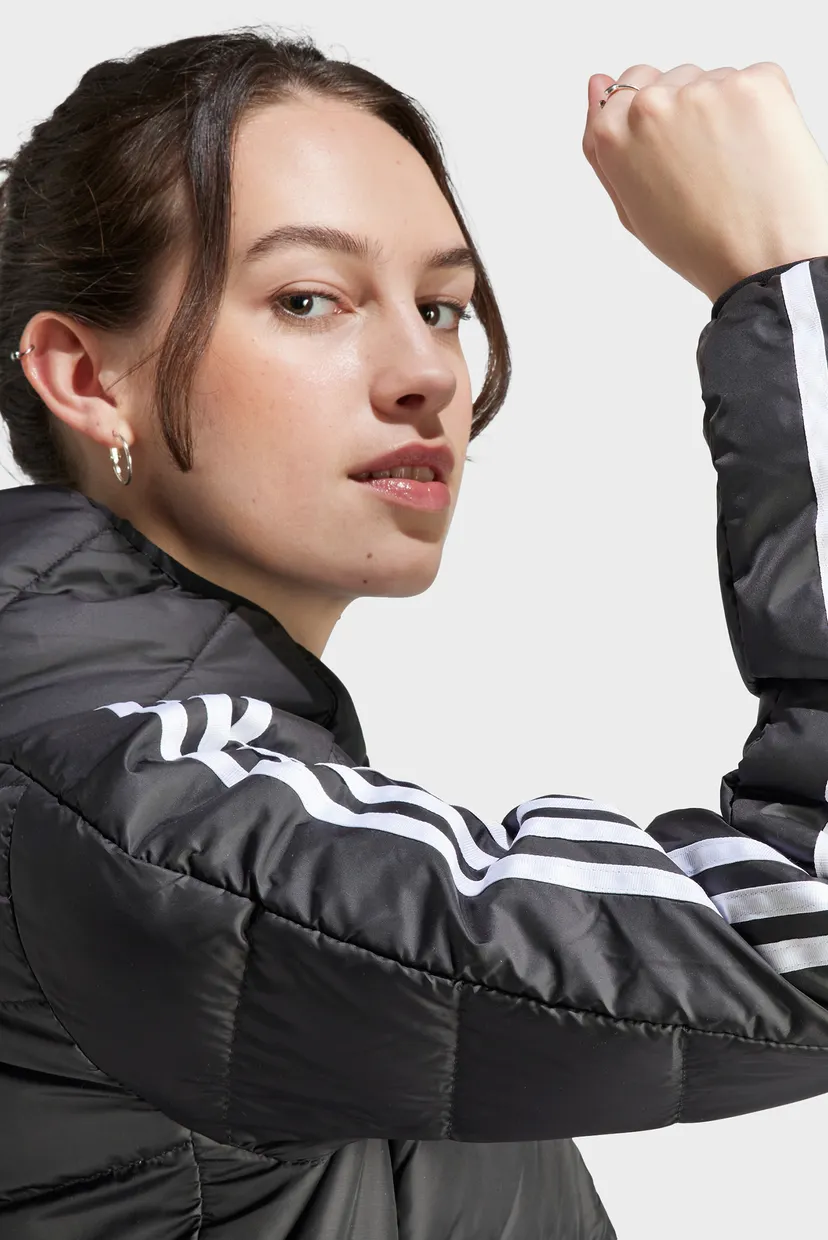 Жіночий чорний пуховик Essentials 3-Stripes Light Down 4