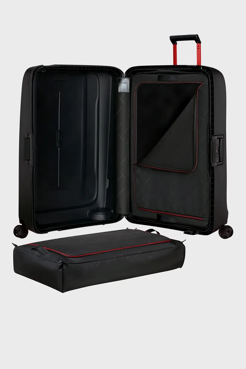 Черный чемодан 81 см ESSENS CHARCOAL/RED 6