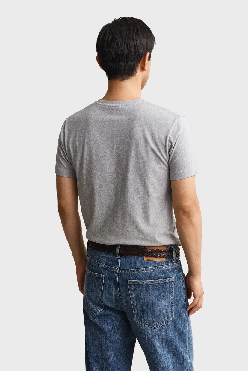 Чоловіча сіра футболка SLIM SHIELD V-NECK 3