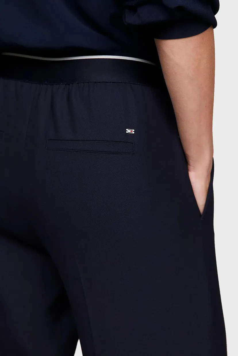 Жіночі темно-сині брюки SLIM STRAIGHT LOGO 4