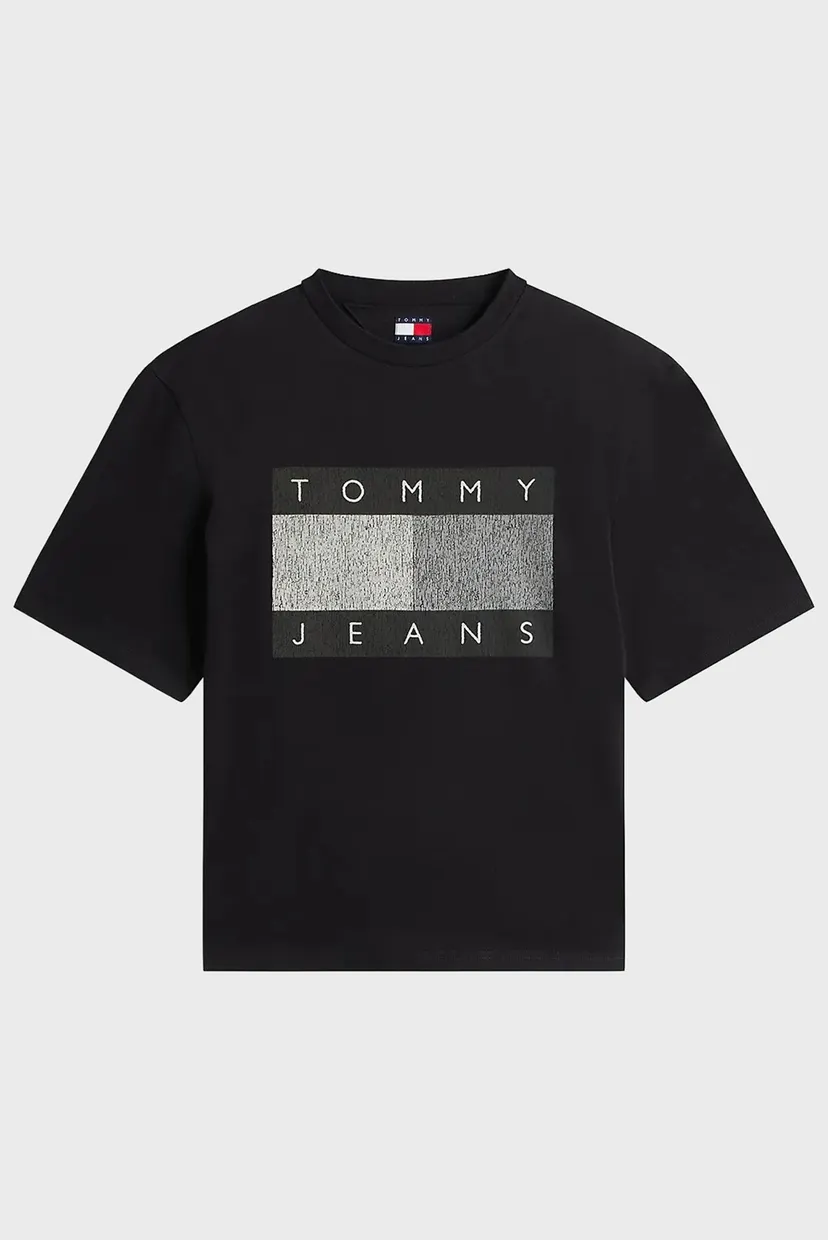 Мужская черная футболка 90S DISTRESSED FLAG 5
