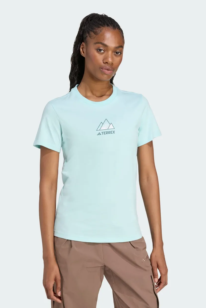 Жіноча м'ятна футболка Terrex Outdoor Athlete Graphic 3