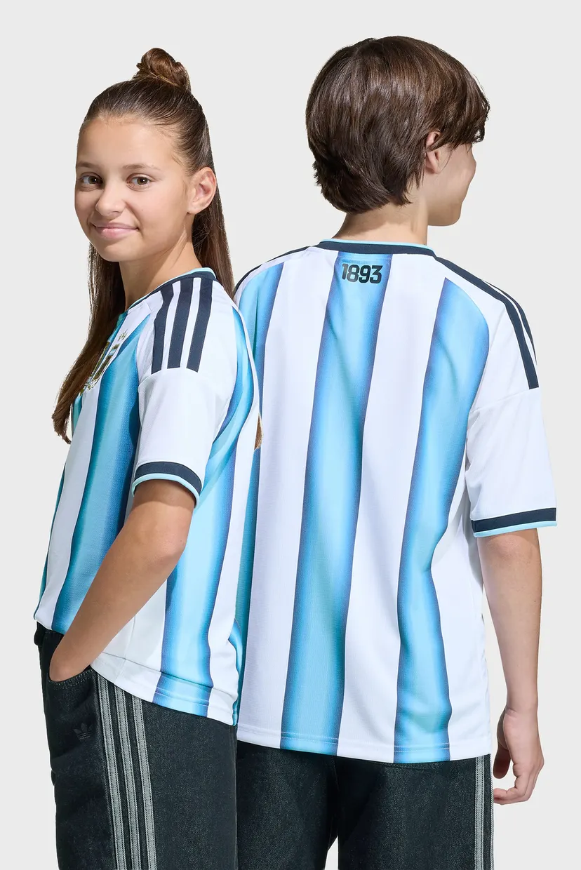 Дитяча біла футболка у смужку Argentina 26 Home Replica Messi Kids 3