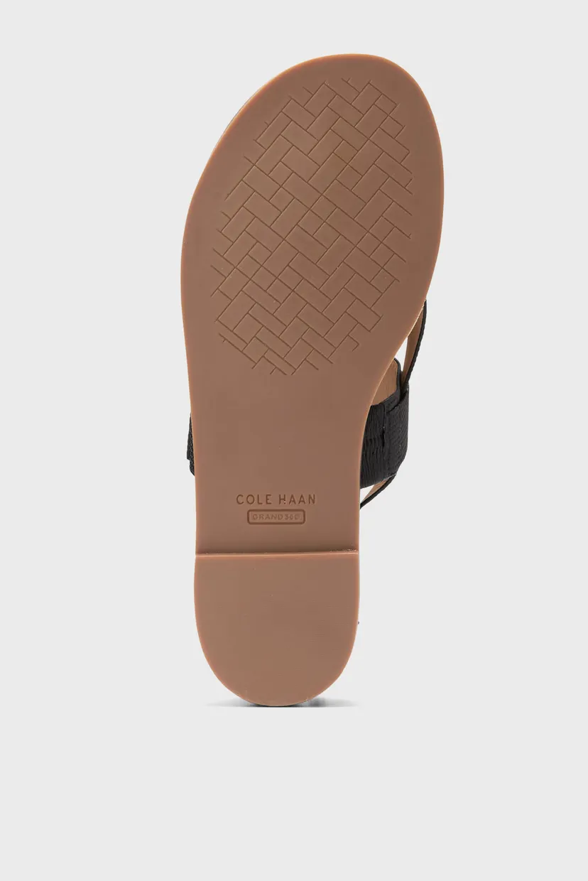 Женские черные кожаные сандалии Anica Lux Buckle Sandal 6