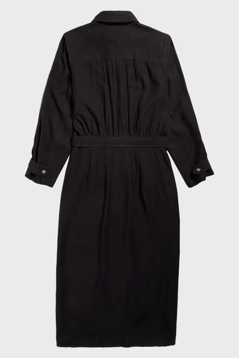 Женское черное платье Zip through dress 5