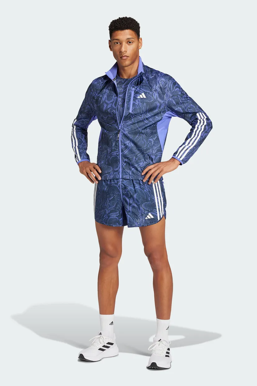 Чоловічі сині шорти з візерунком Own the Run Excite Allover Print AEROREADY 4