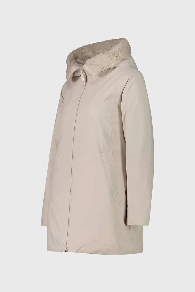 Жіноча бежева парка FIX HOOD TWILL 5