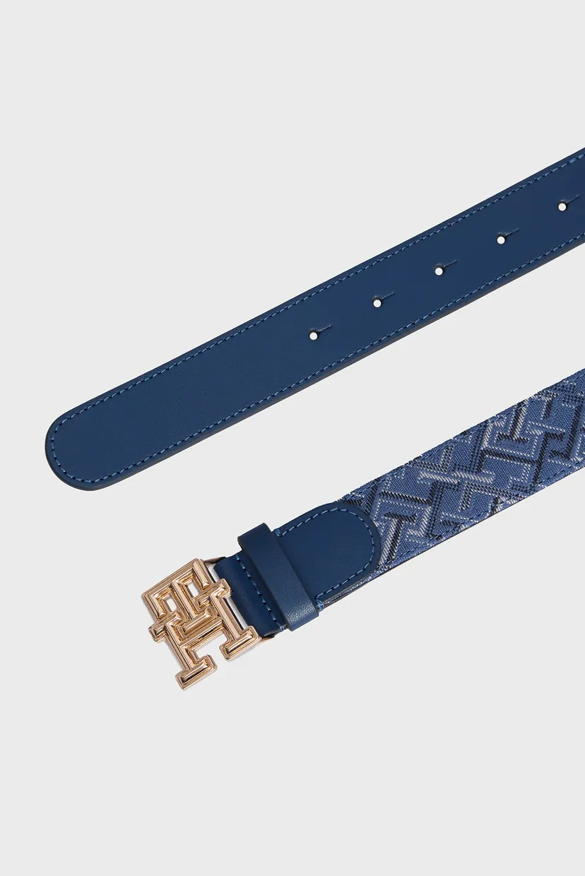 Жіночий синій ремінь TH REVAMP JACQUARD 3.0 3