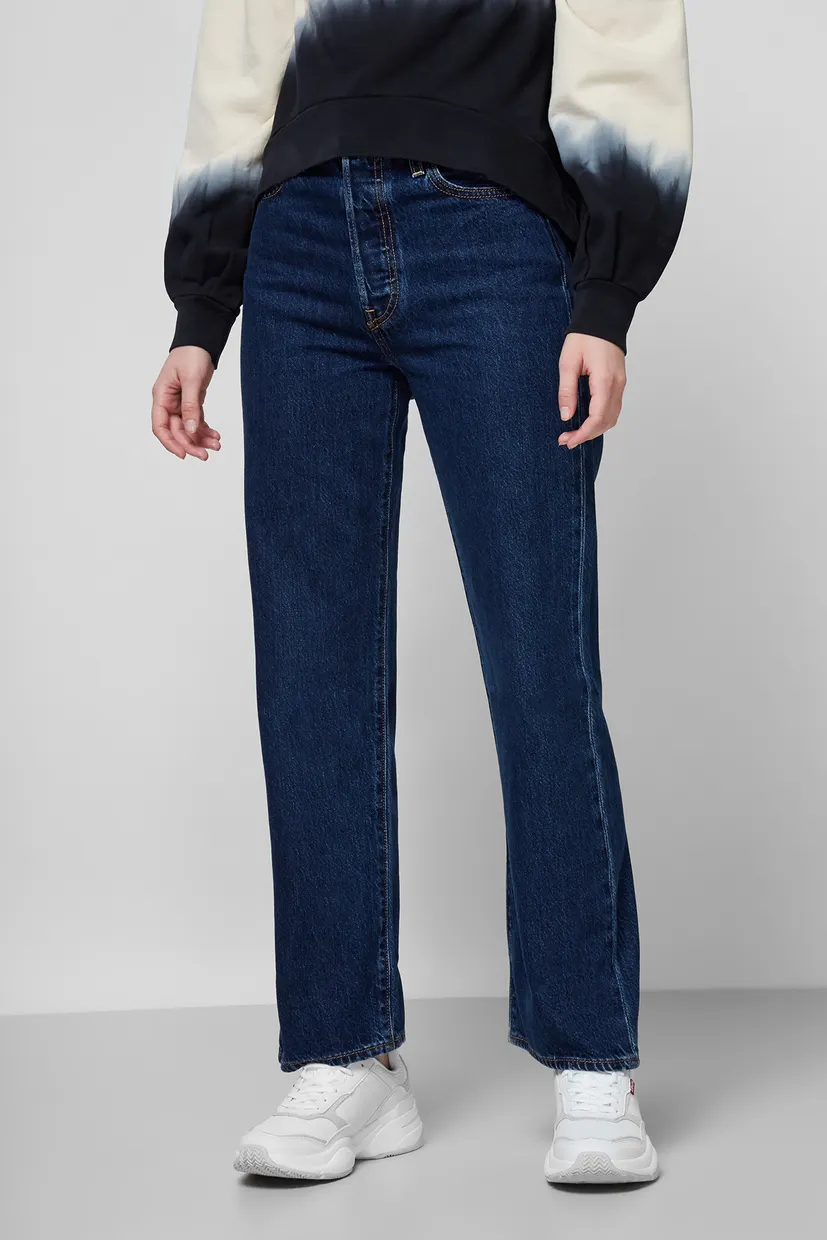 Женские темно-синие джинсы Ribcage Straight Ankle Levi's® 72693