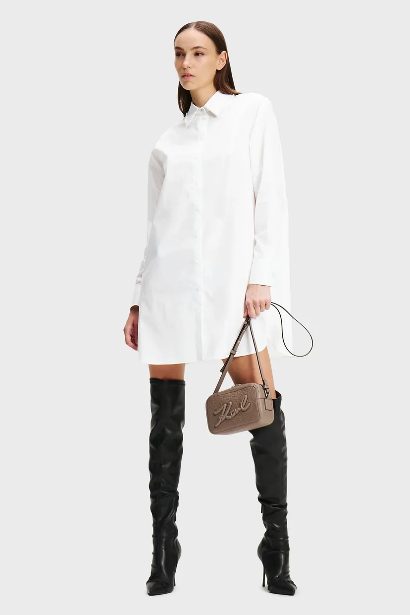 Женское белое платье PEARL EMBELLISHED TUNIC 4