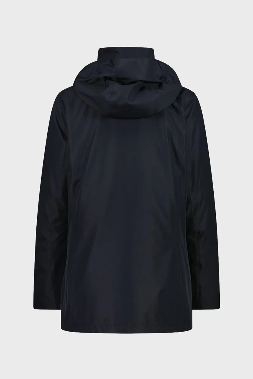 Жіноча чорна парка 2в1 ZIP HOOD DETACHABL 3