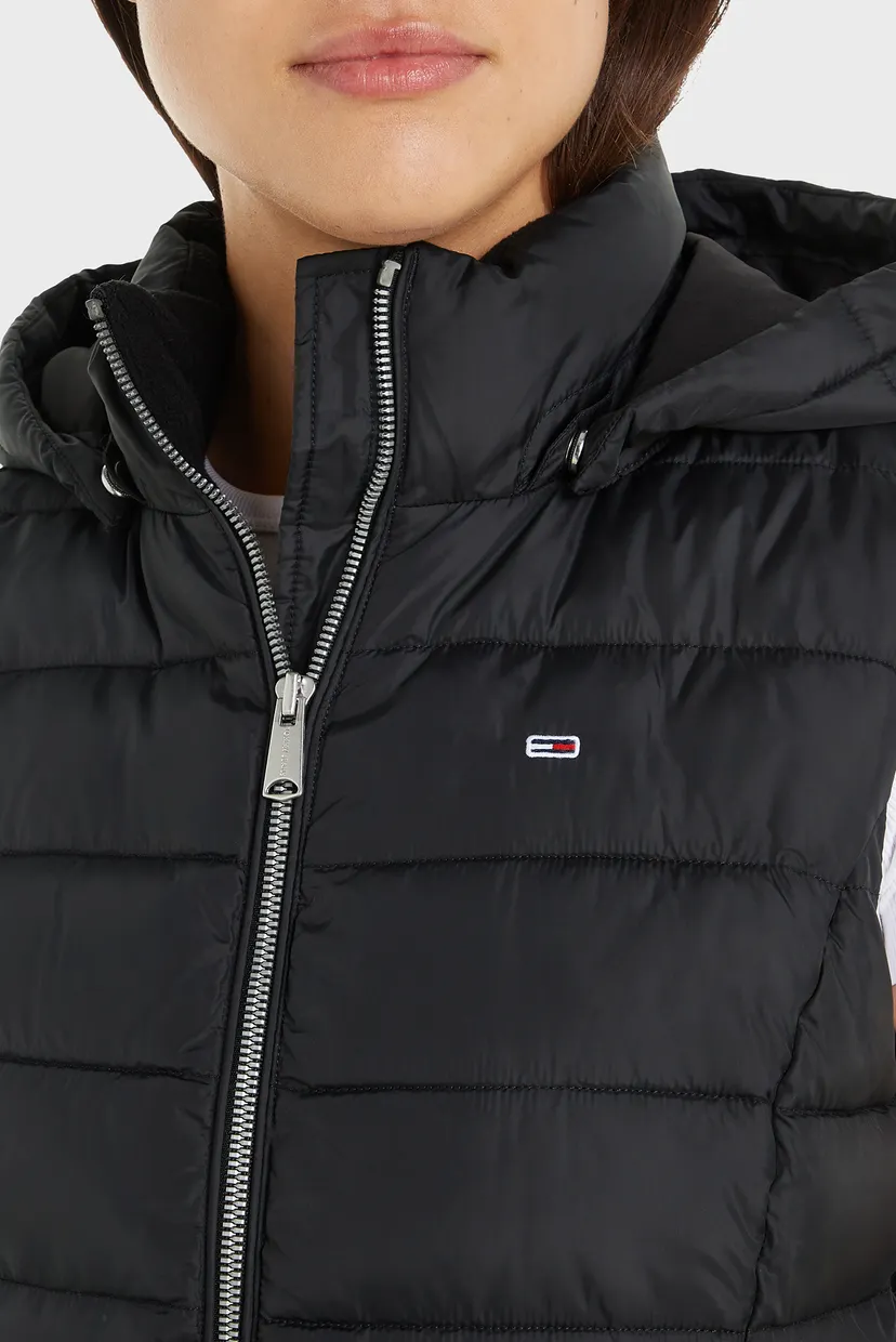 Женский черный жилет TJW BASIC HOODED VEST 3