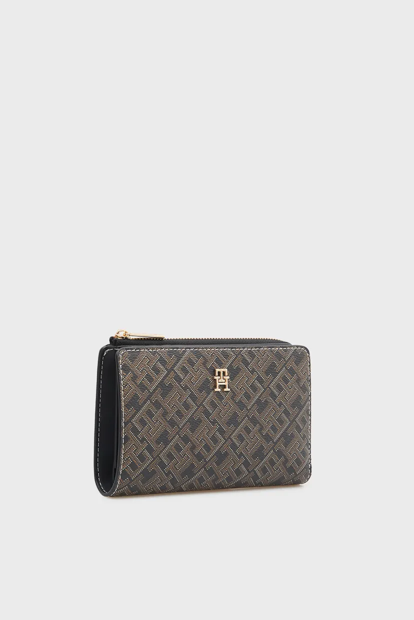 Женский коричневый кошелек с узором CON BIFOLD 3