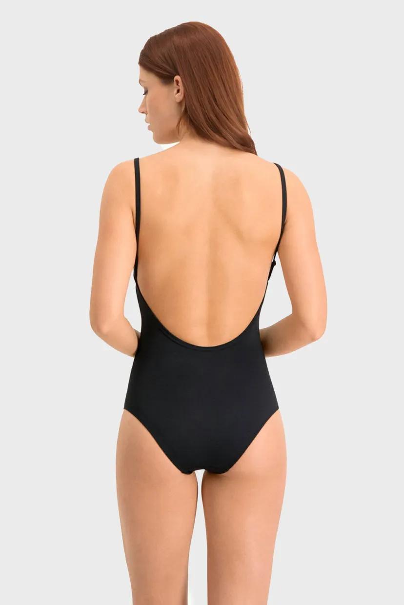Жіночий чорний купальник Swim Women’s V-Neck Cross-back Swimsuit 4