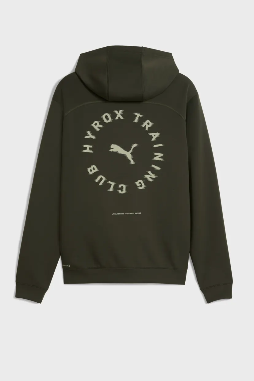 Чоловіче темно-зелене худі PUMA x HYROX CLOUDSPUN Hoodie Men 5