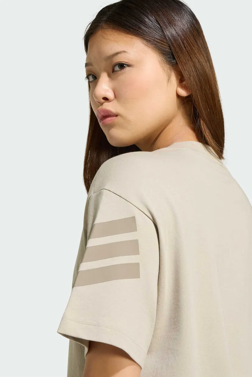 Жіноча бежева футболка Future Icons 3-Stripes 5