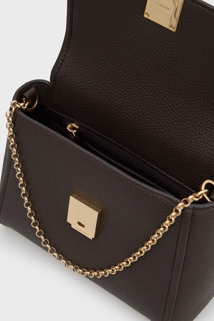 Женская темно-коричневая сумка PEBBLE CROSSBODY 20 5