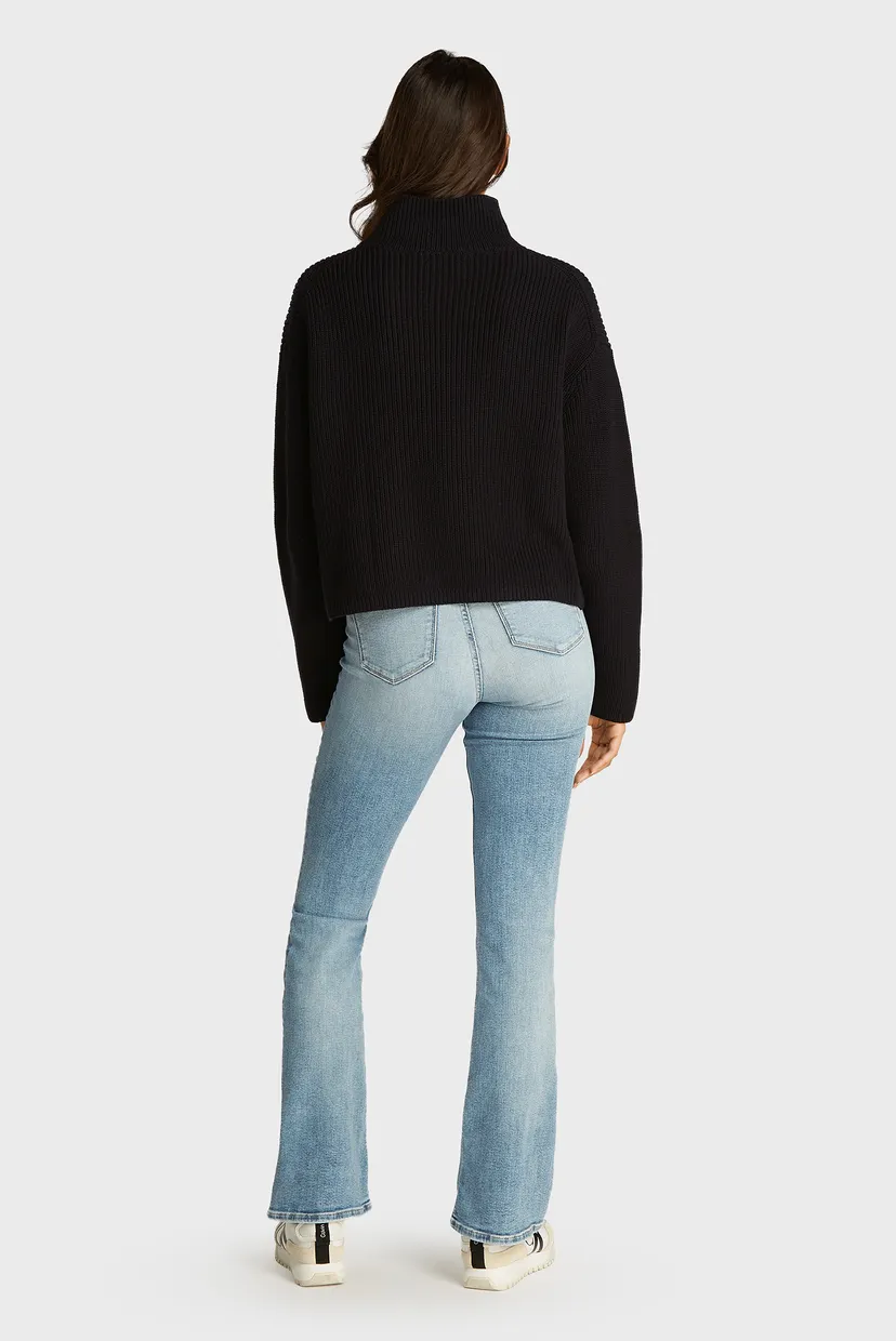 Жіночий чорний светр CHUNKY LOOSE HIGH NECK 3